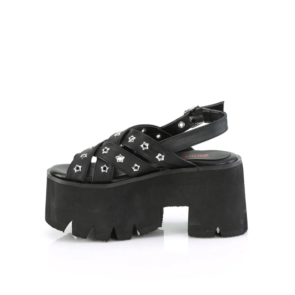 3 Inch Heel ASHES-12 Black Pu