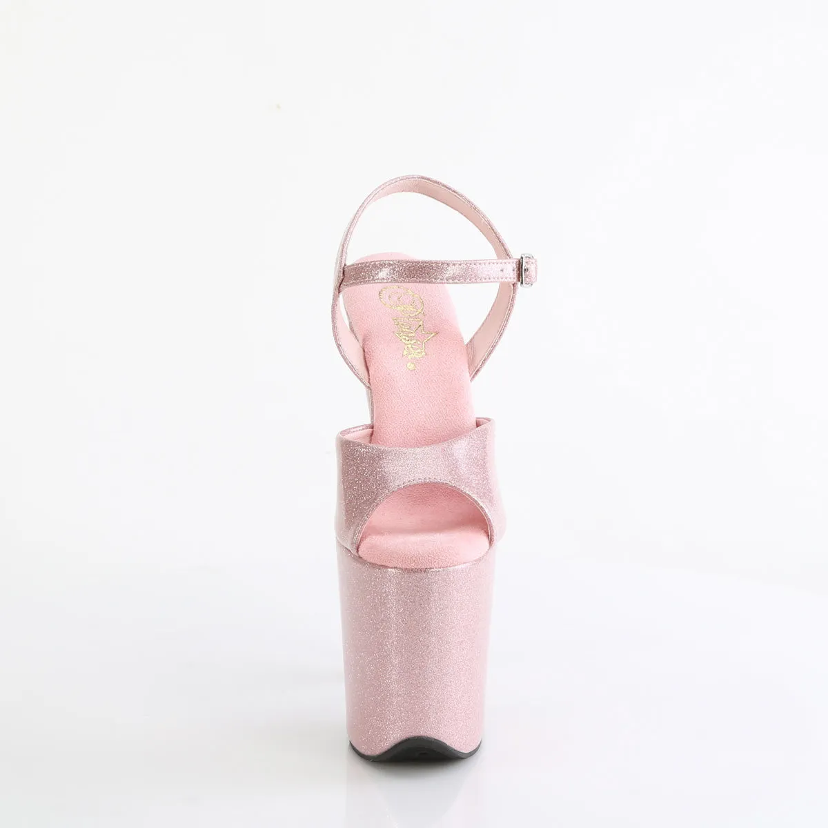 8 Inch Heel FLAMINGO-809GP Baby Pink Glitter