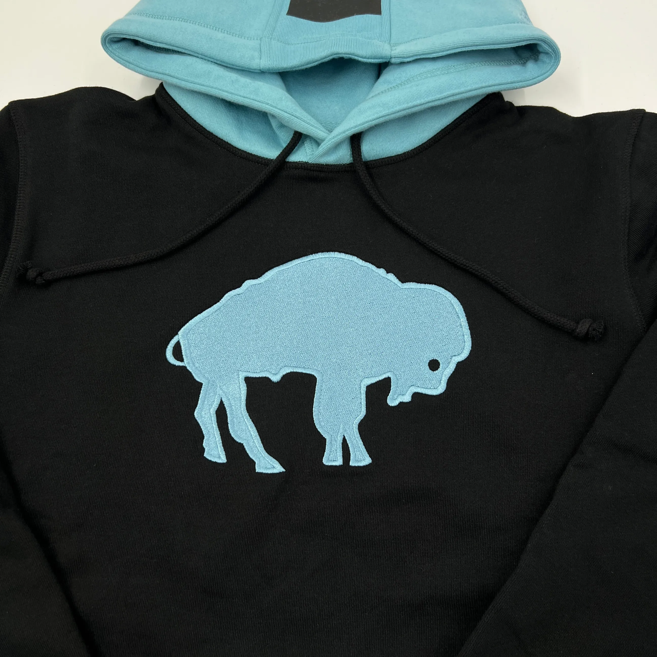 New Era Buffalo Bills Black & Light Blue Stylish Standing Buffalo Hoodie