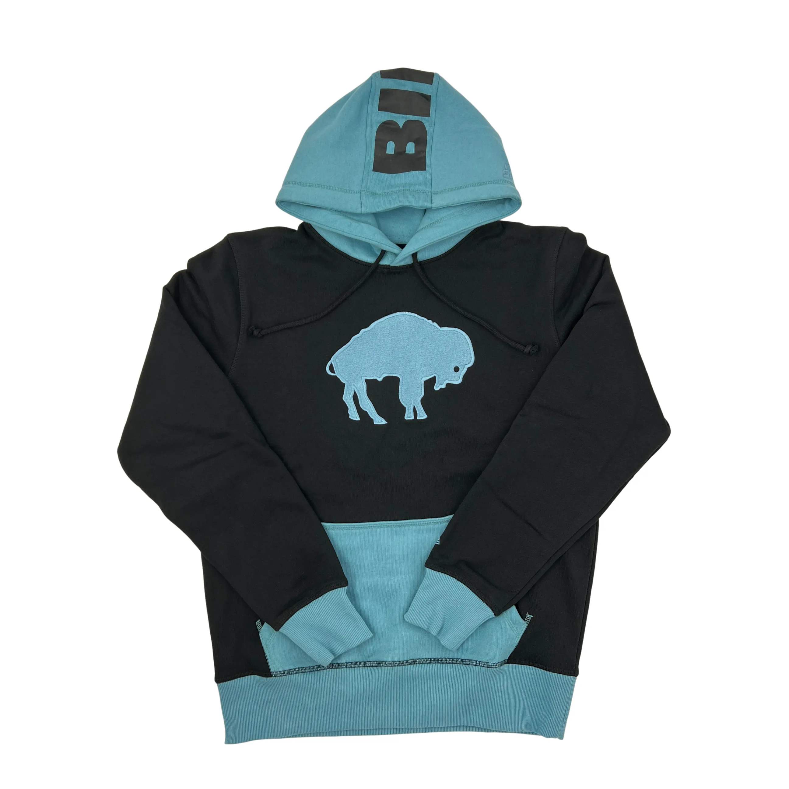 New Era Buffalo Bills Black & Light Blue Stylish Standing Buffalo Hoodie