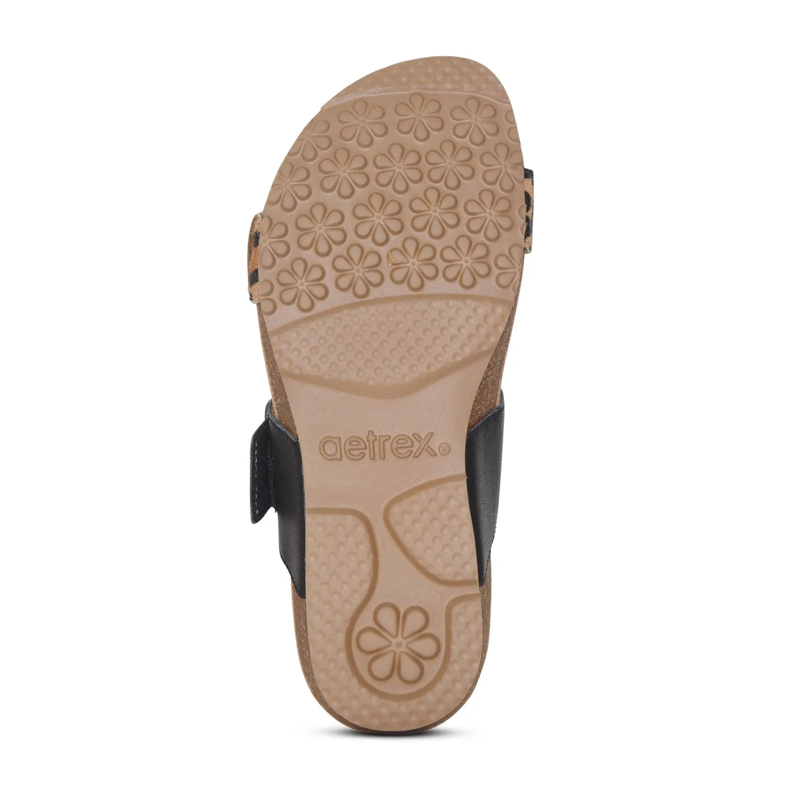 Aetrex Daisy Slide Sandal (Women) - Leopard Leather