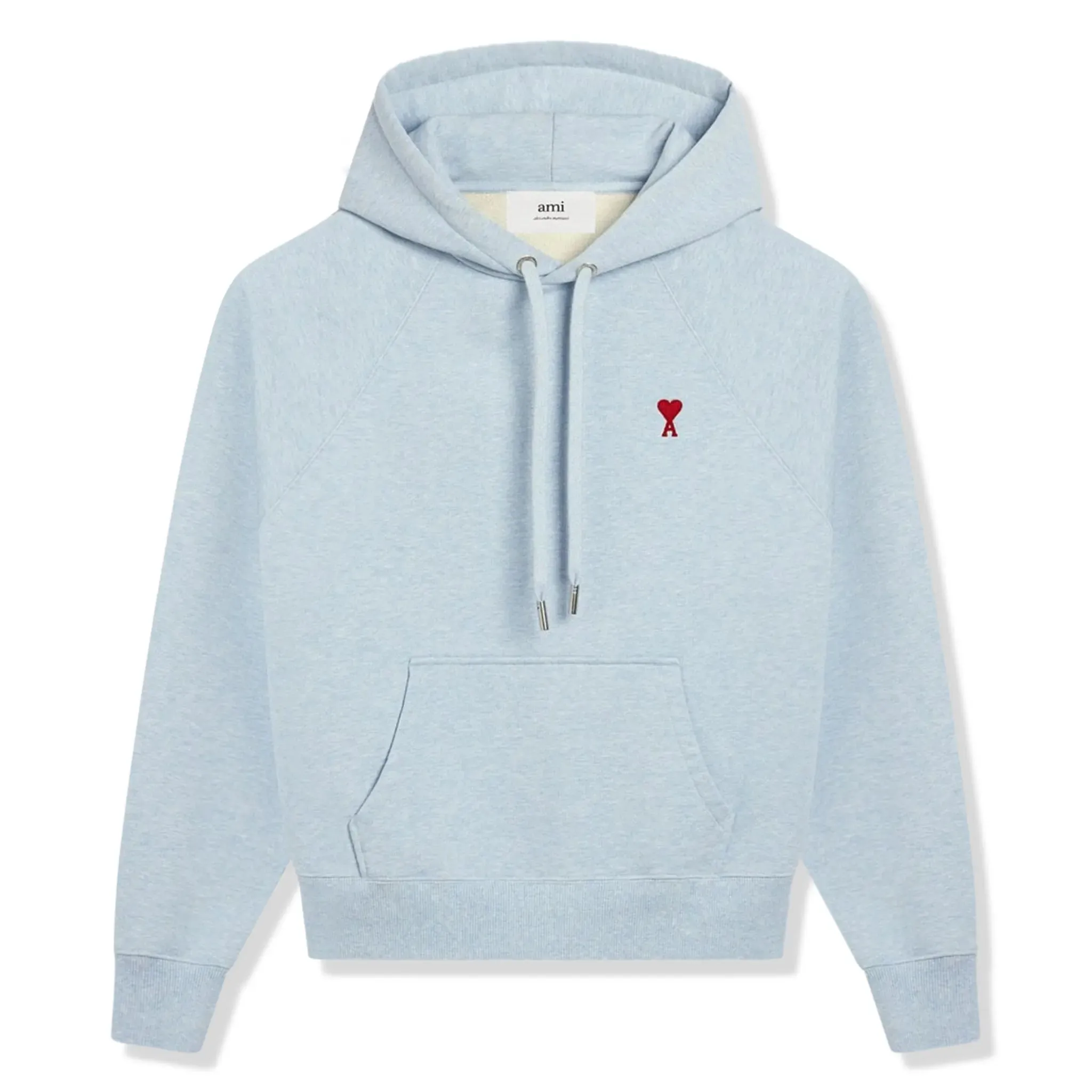 Ami Paris Ami De Coeur Cotton Sky Blue Hoodie