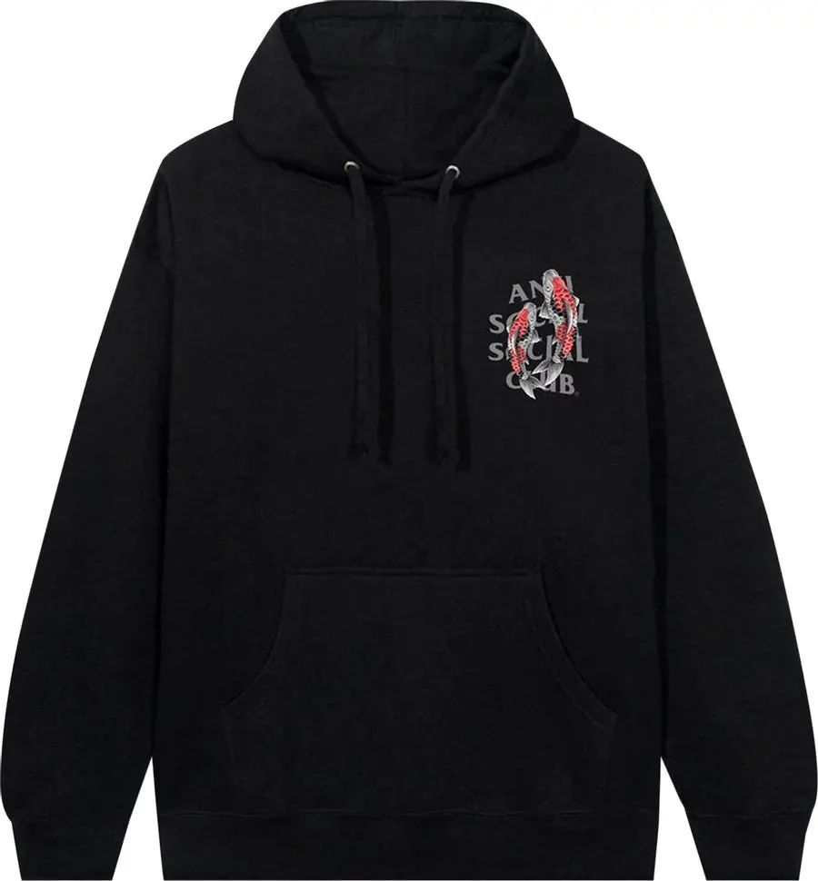 ANTI SOCIAL SOCIAL CLUB KOI GARDEN HOODIE BLACK