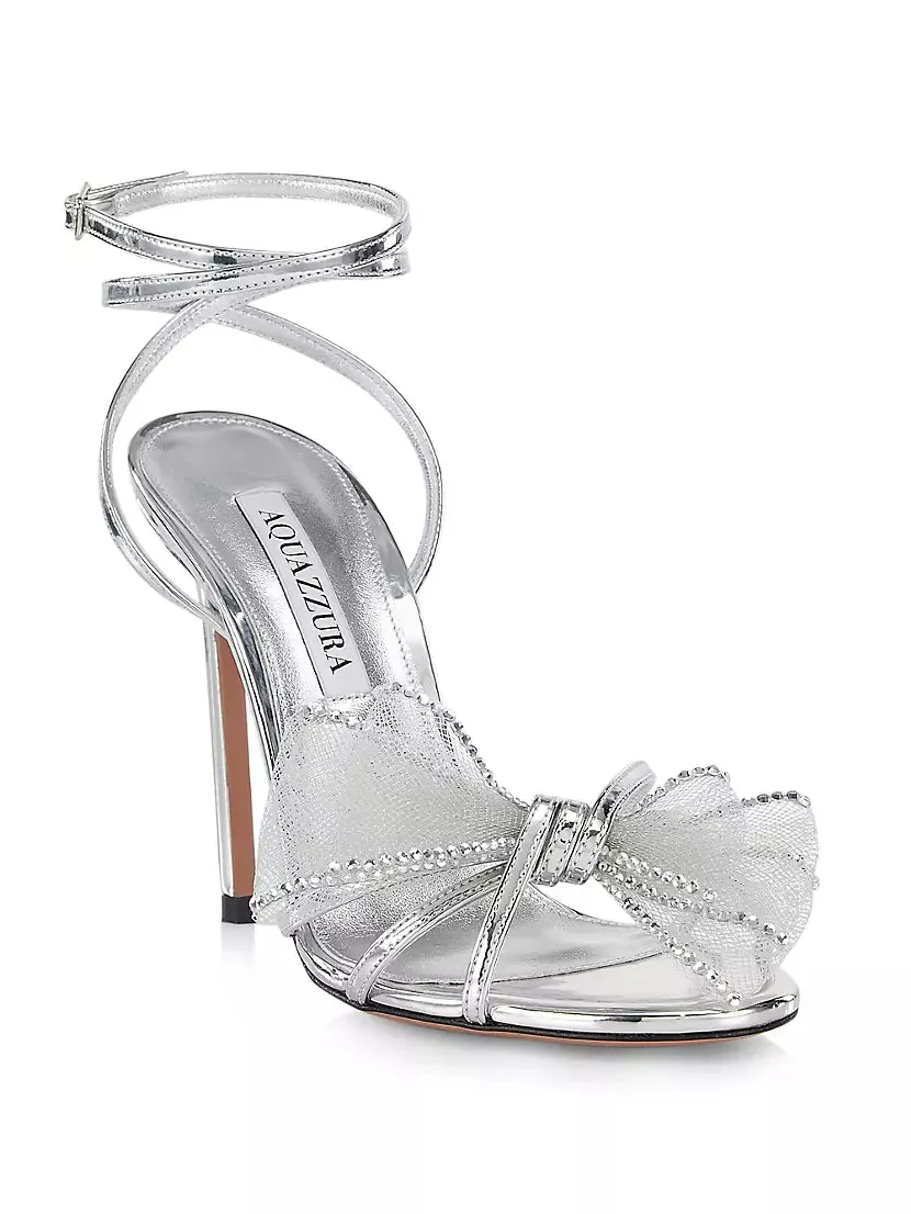 Elegant AQUAZZURA Reve Sandal 105 - Chic High Heel Footwear for Stylish Elegance