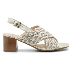 Ara Women's Benson Sand Metallic Woven Leather