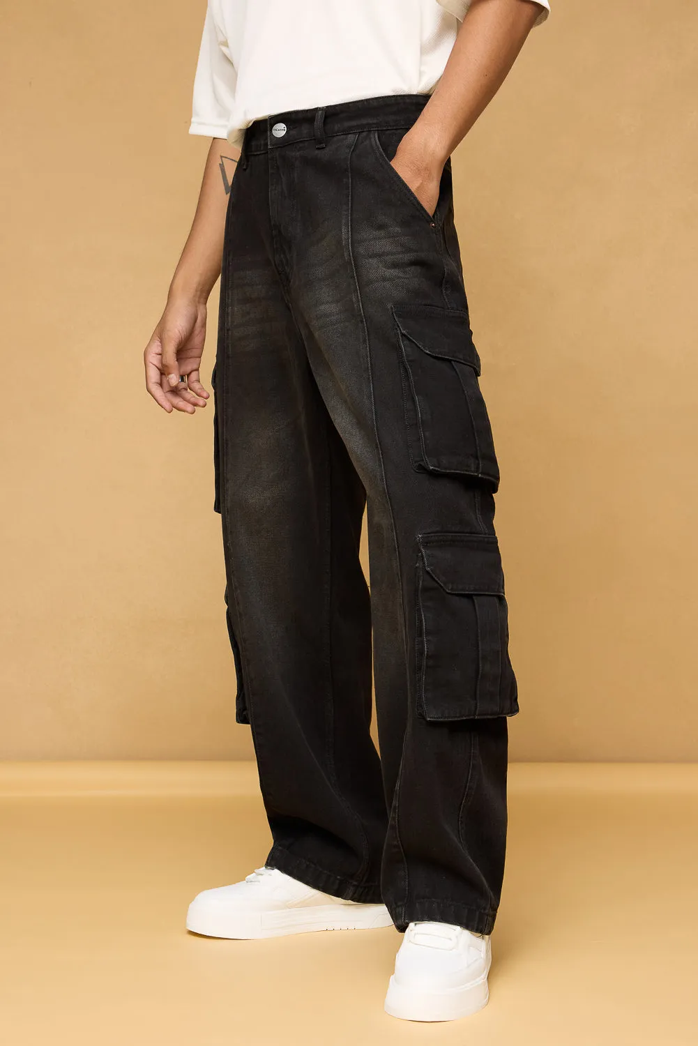 Asphalt Black Men's Baggy Cargo