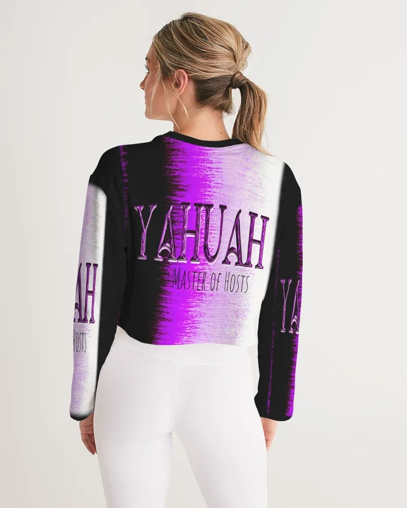 Yahuah-Master of Hosts 01-02 Designer Drop Shoulder Cropped Sweatshirt