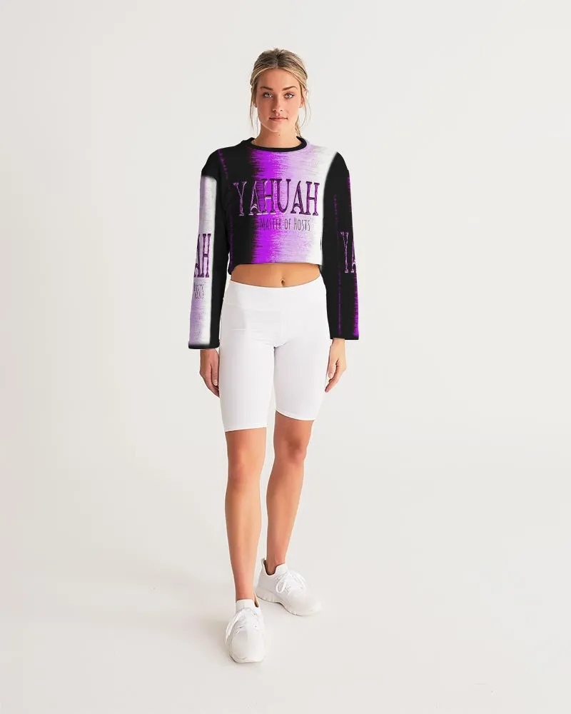 Yahuah-Master of Hosts 01-02 Designer Drop Shoulder Cropped Sweatshirt