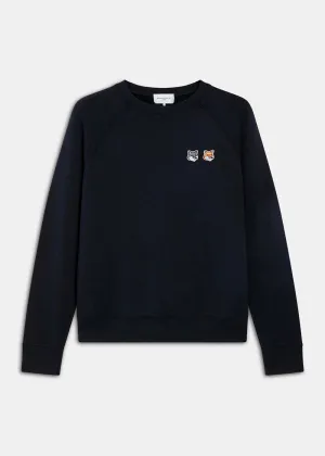 Black Double Fox Head Classic Sweatshirt