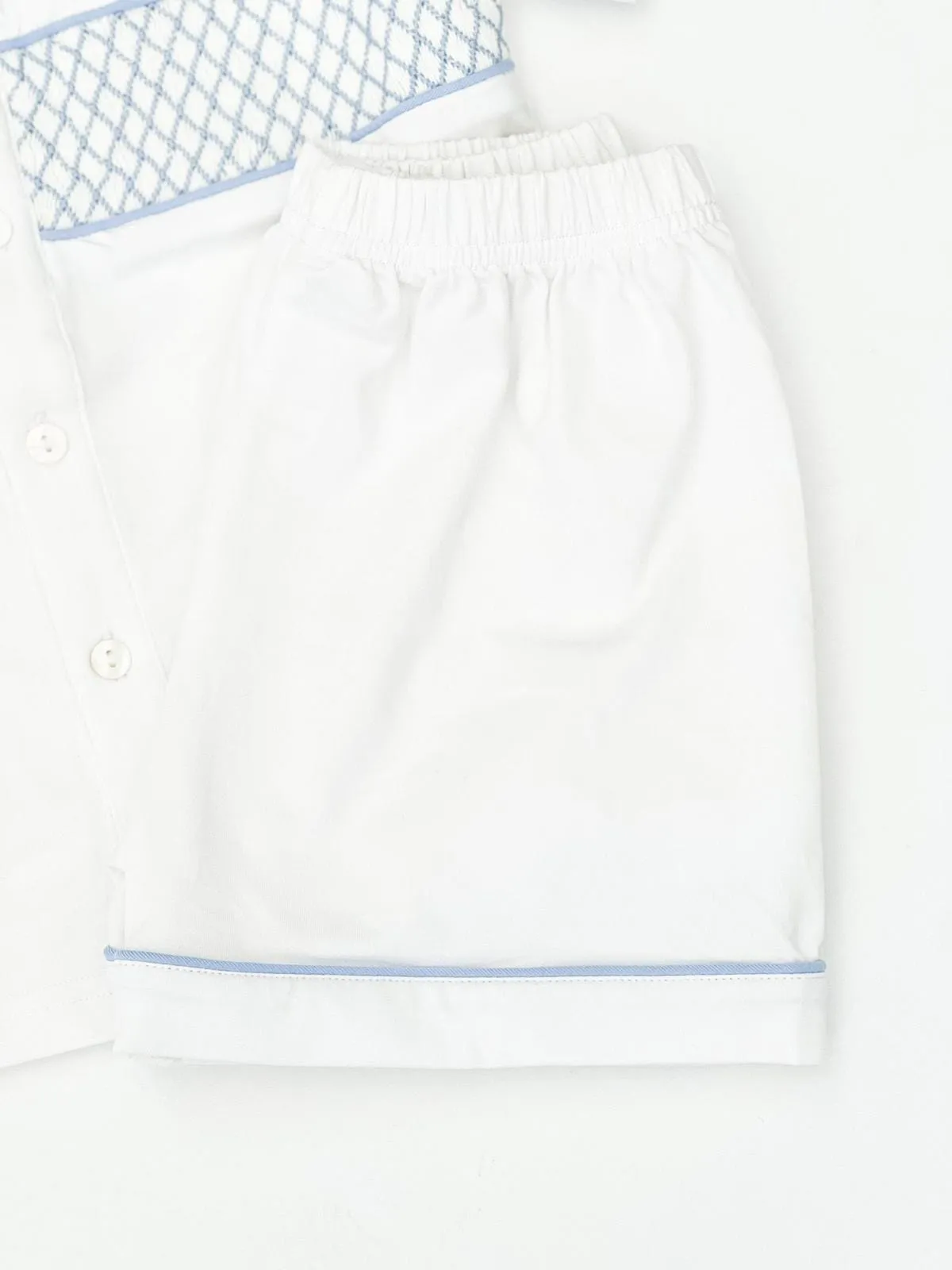 Boys Smocked Short Sleeve And Leg Pyjamas