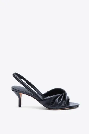 Brigitte - 58MM Twisted Leather Heel