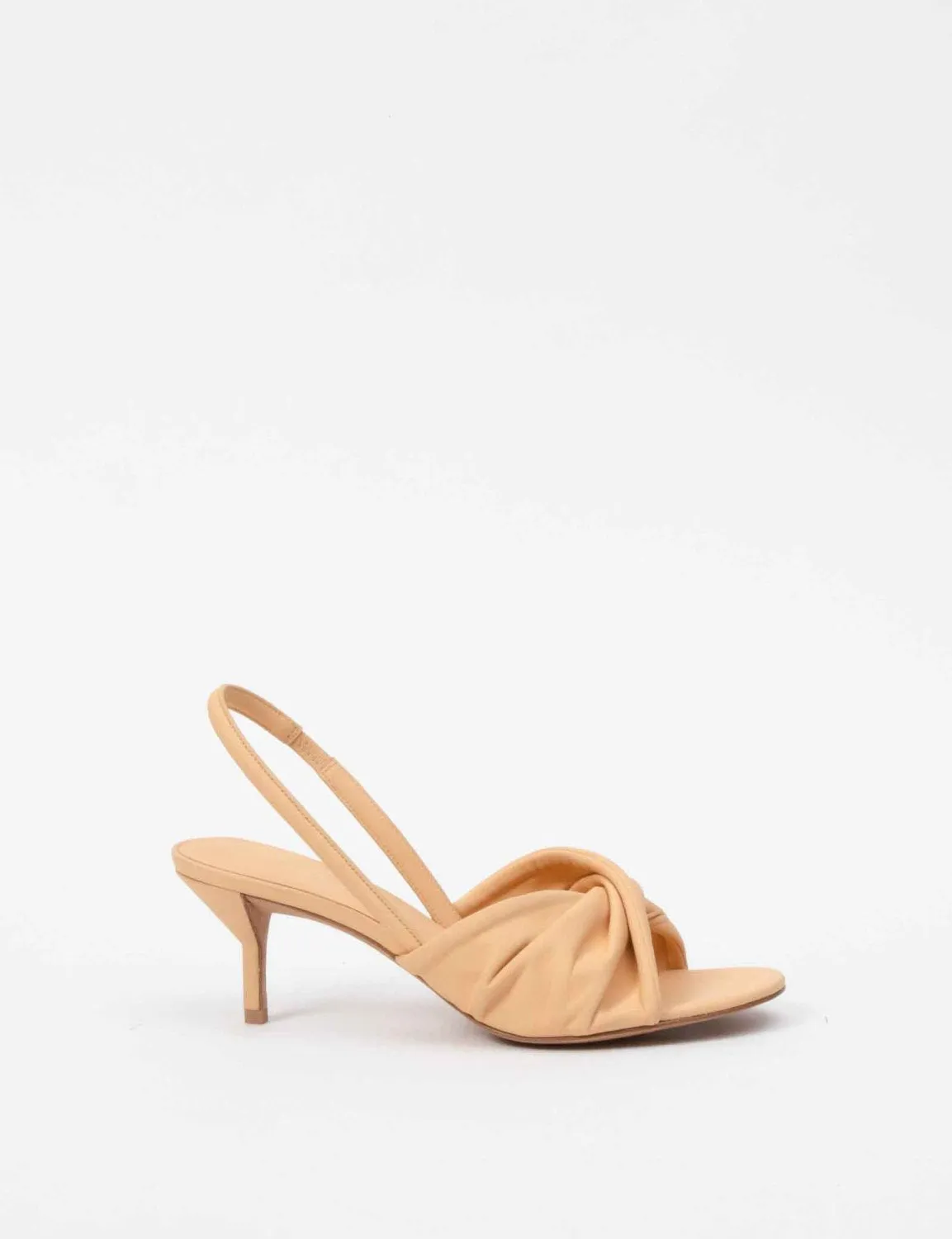 Brigitte - 58MM Twisted Leather Heel