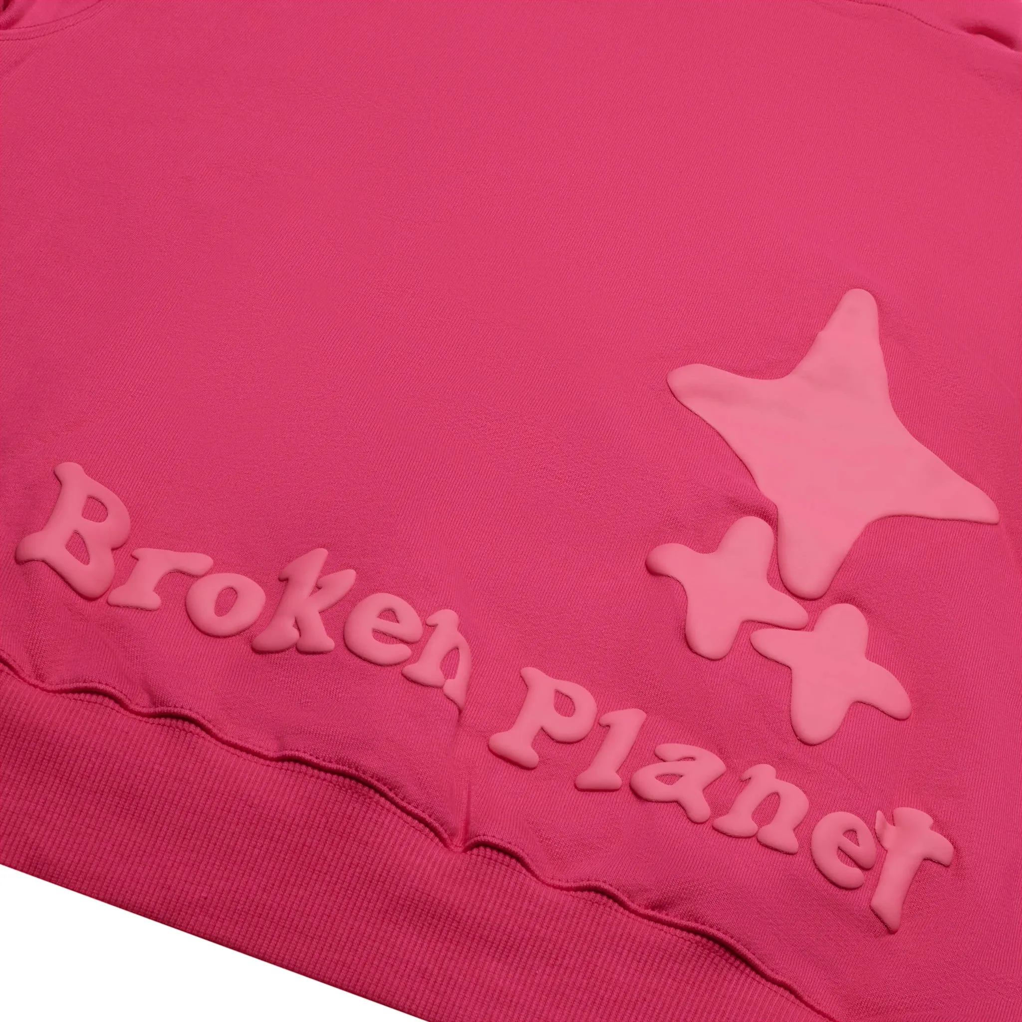 Broken Planet Monochrome Fuchsia Pink Hoodie