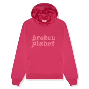 Broken Planet Monochrome Fuchsia Pink Hoodie