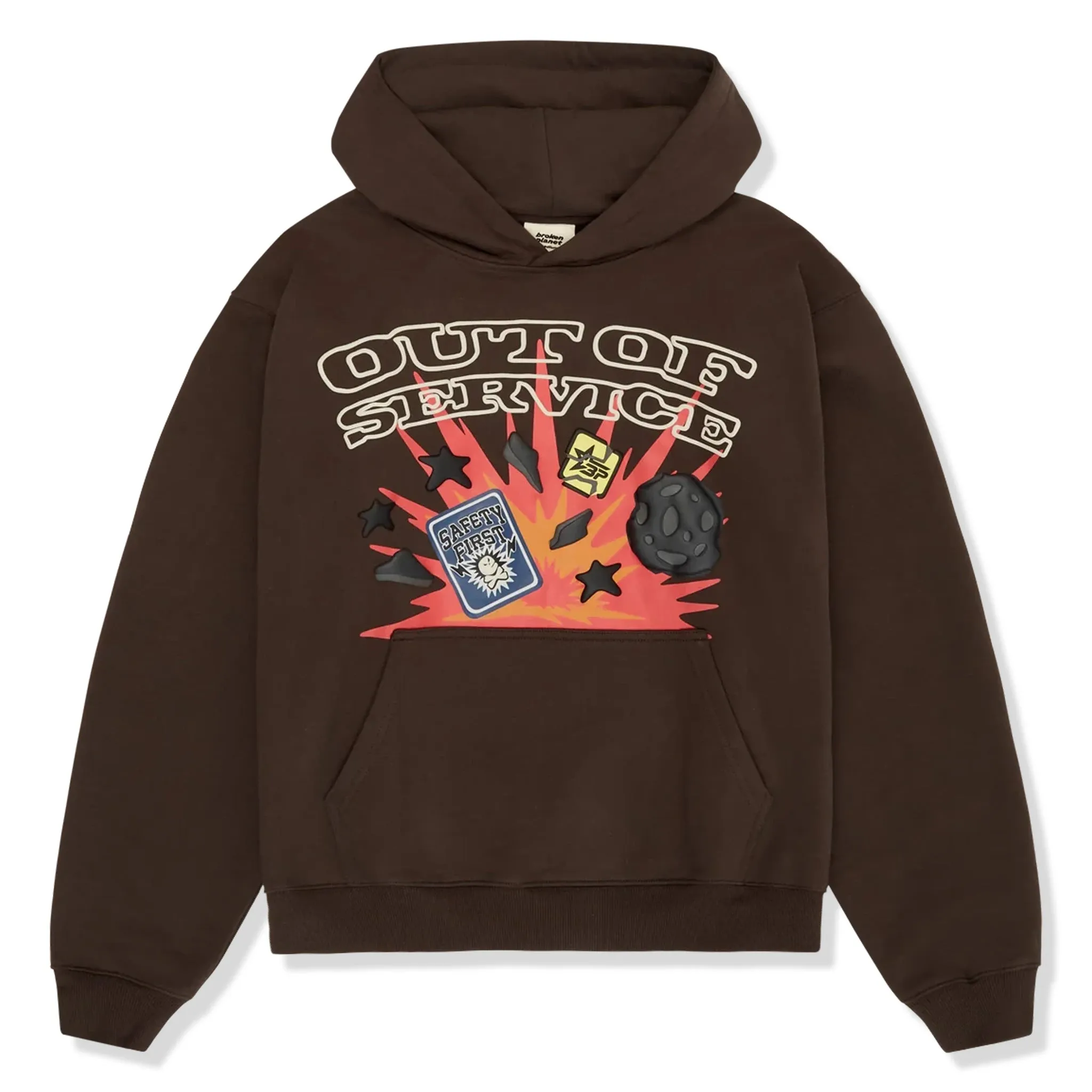 Broken Planet Out Of Service Mocha Brown Hoodie