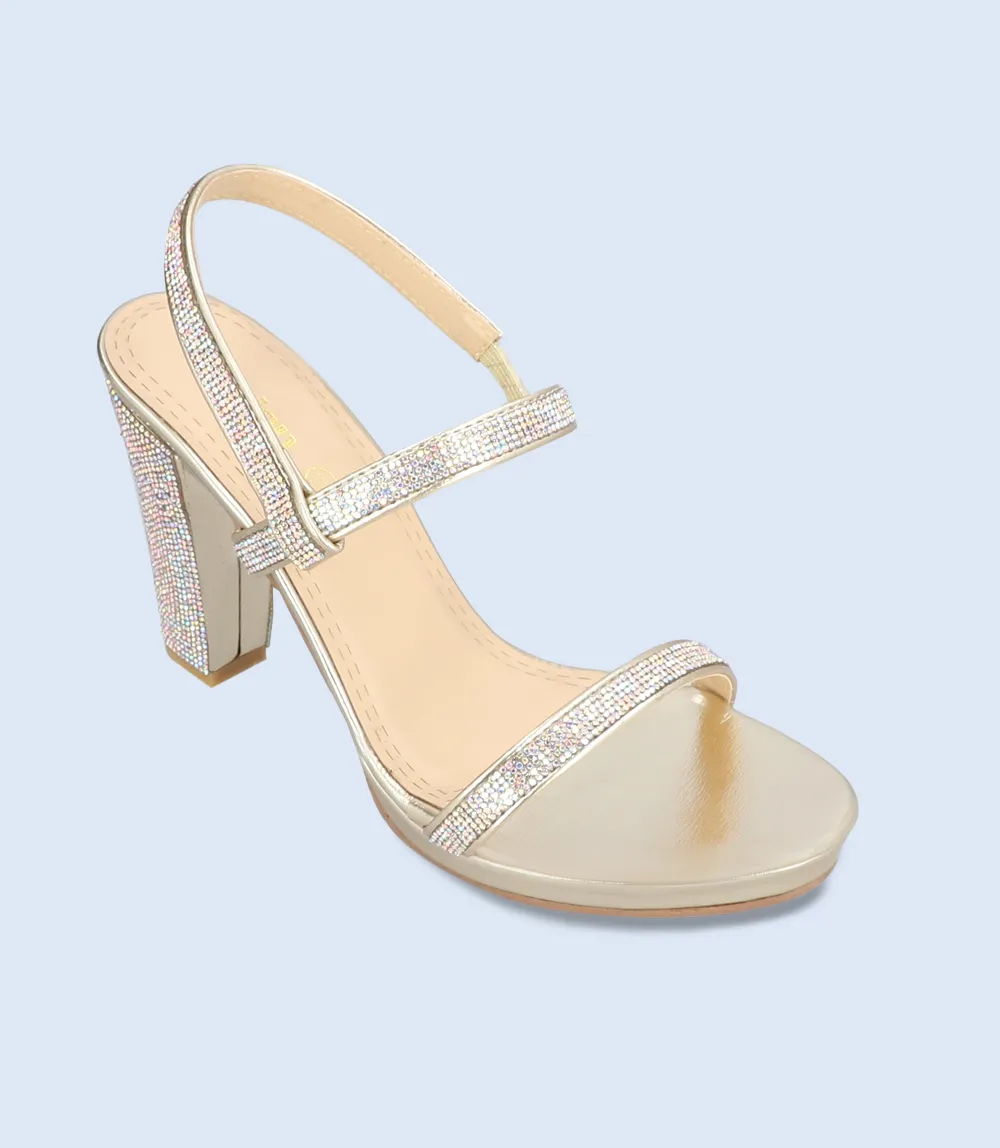 BW9505-GOLD-Women Sandal Heel