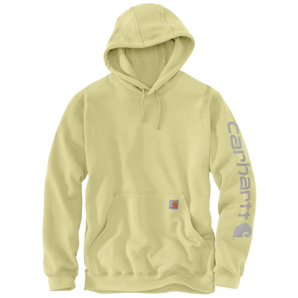 'Carhartt' Men's Midweight Sleeve Logo Hoodie - Lemongrass