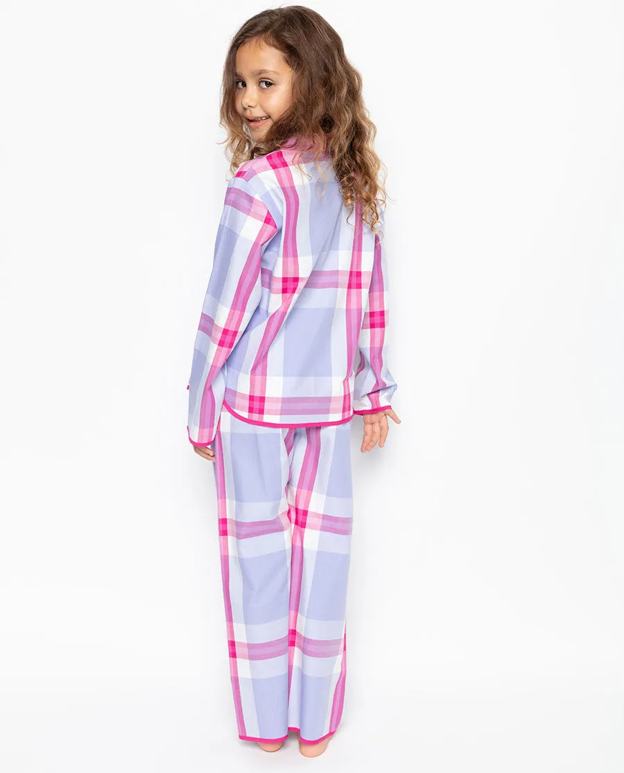 Carrie Lilac Check Pyjama Set