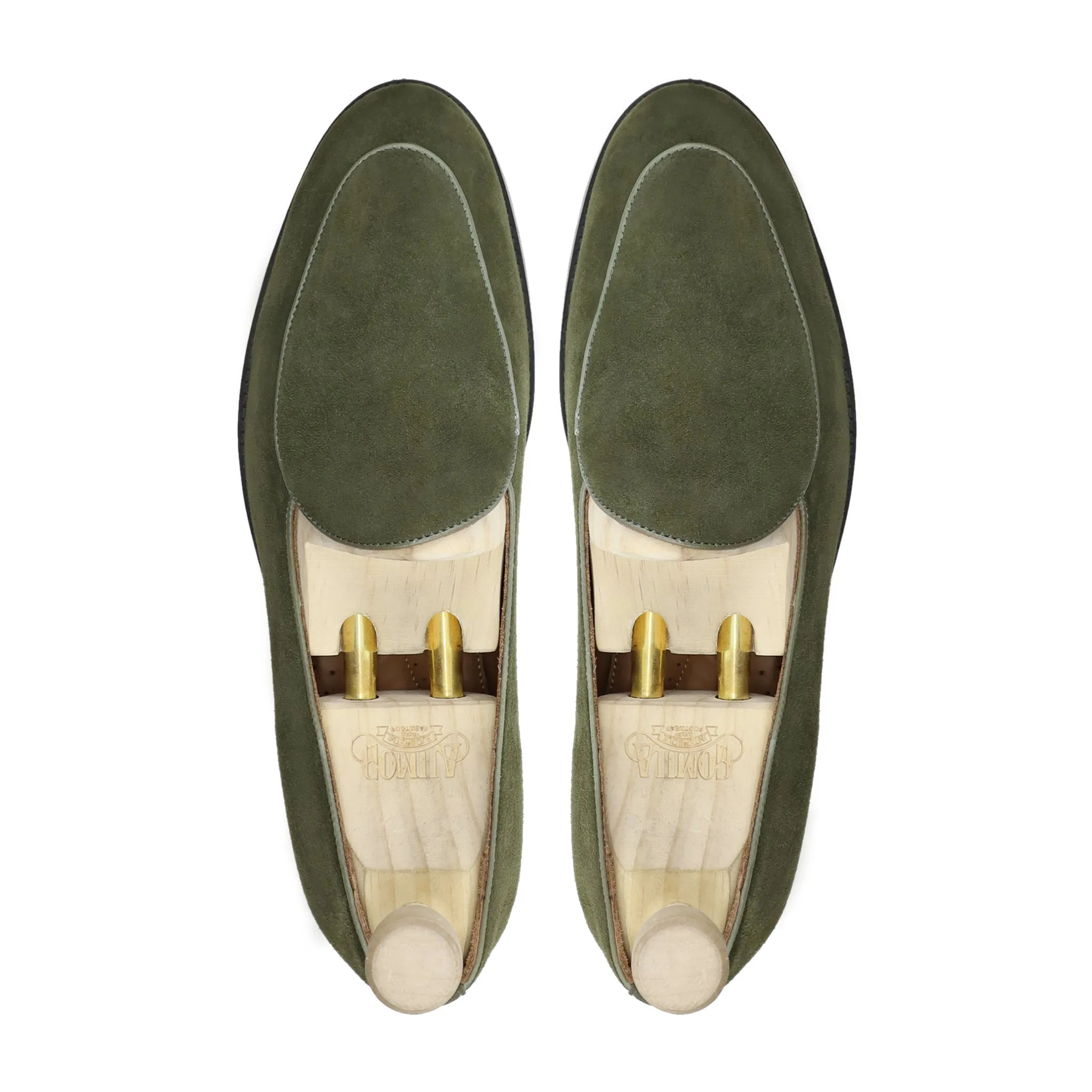 Citrine - Men's Green Kid Suede Loafer