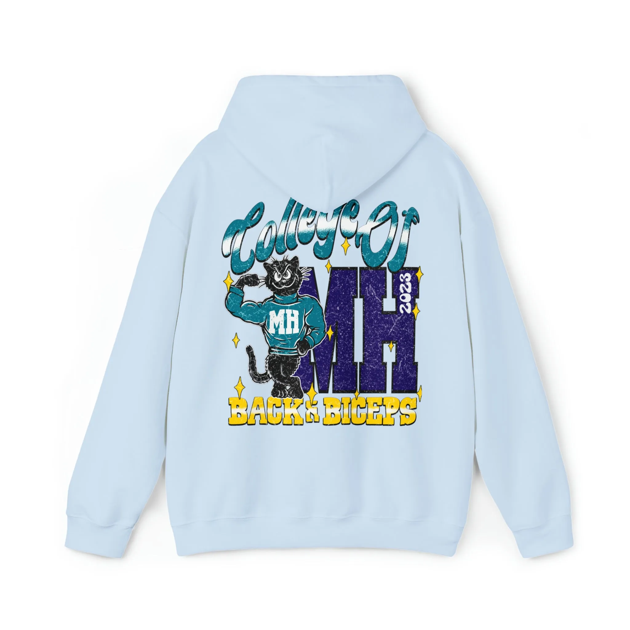 COLLEGE OF BACK AND BICEPS - HOODIE