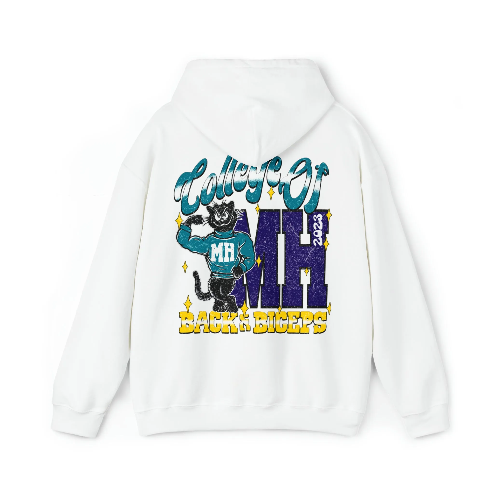 COLLEGE OF BACK AND BICEPS - HOODIE