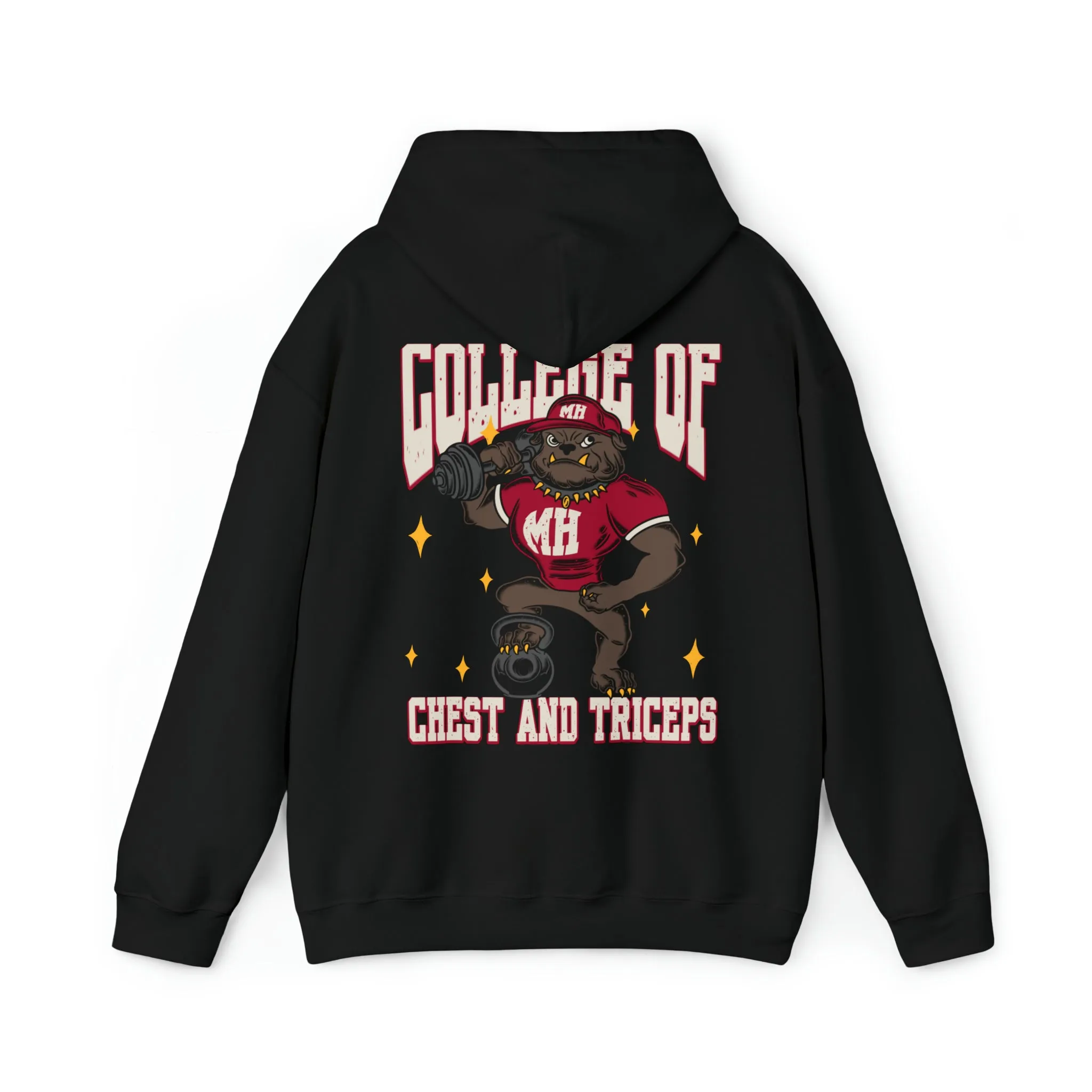 COLLEGE OF CHEST AND TRICEPS- HOODIE