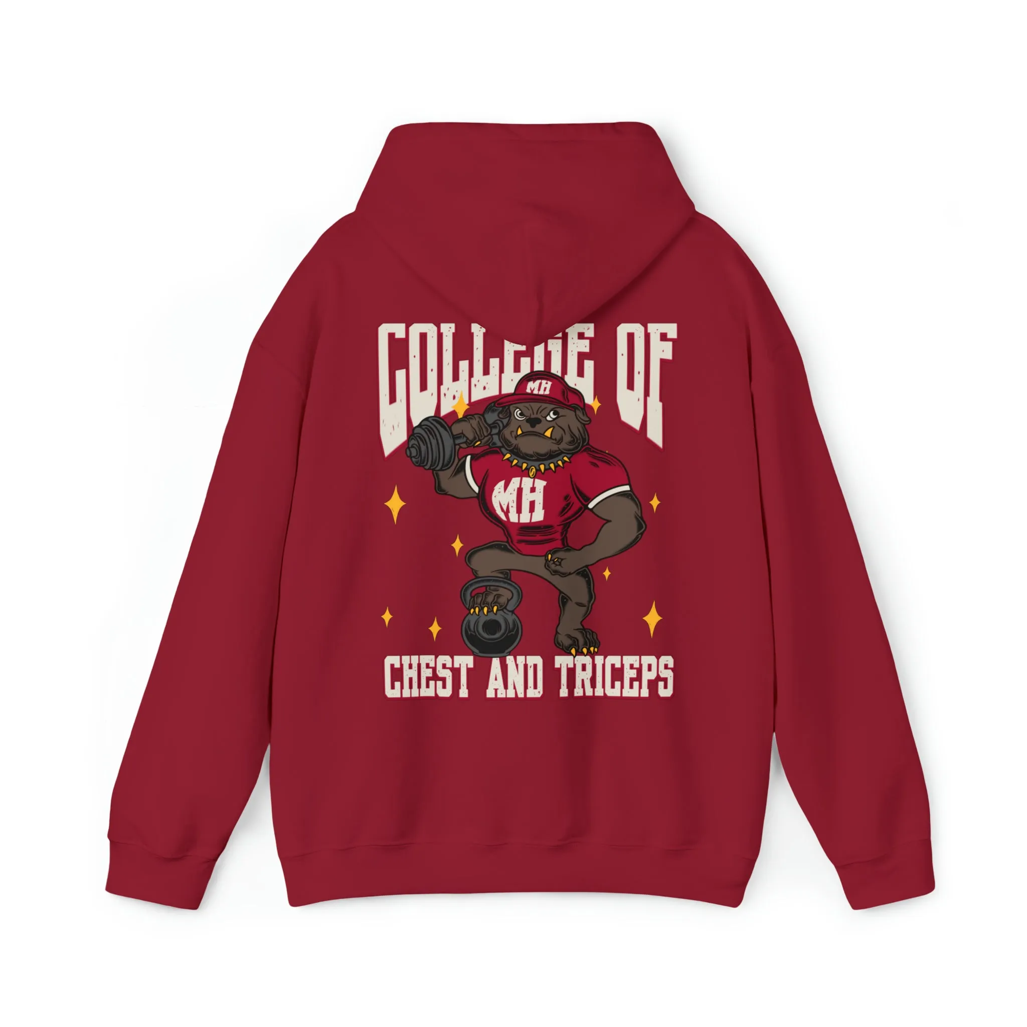 COLLEGE OF CHEST AND TRICEPS- HOODIE