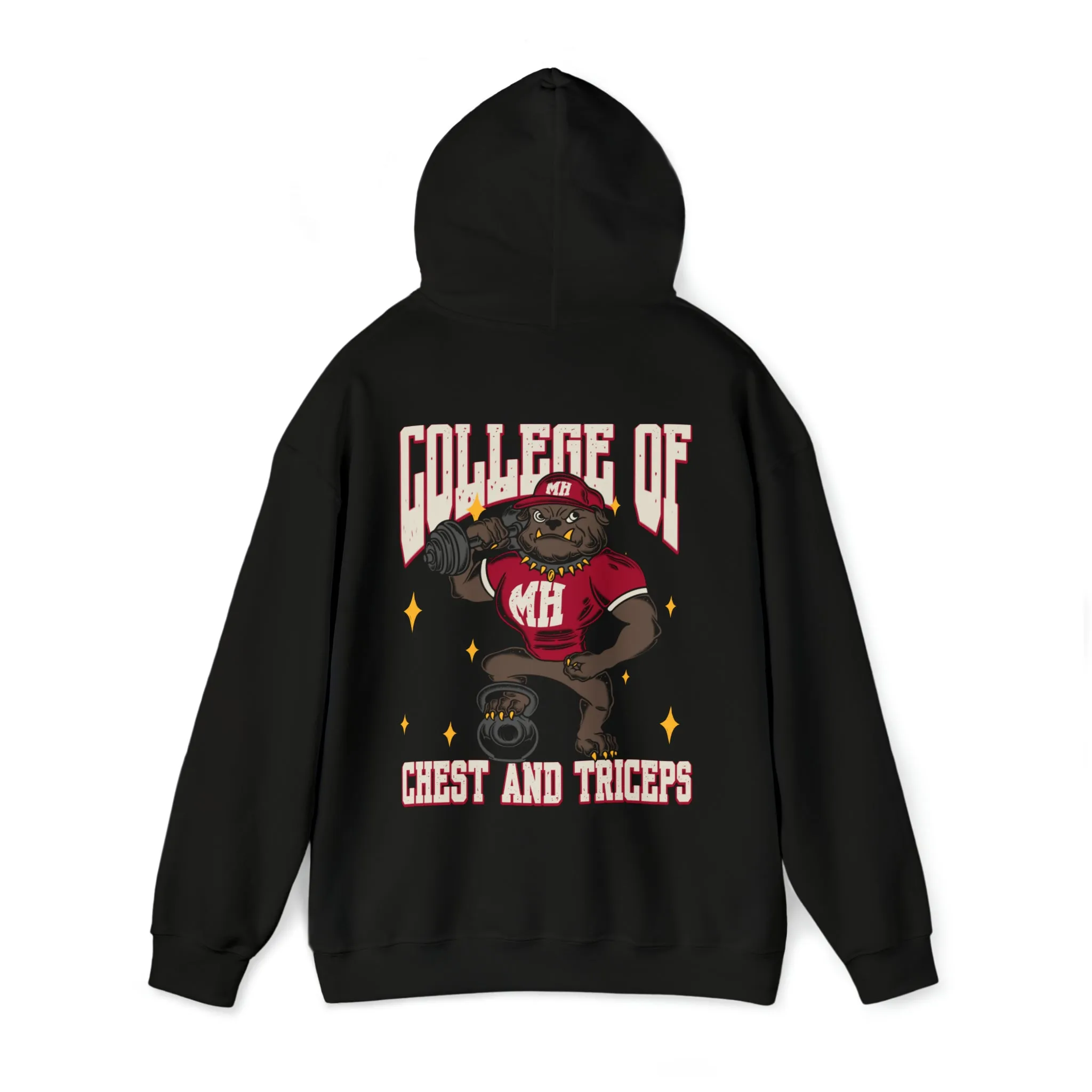 COLLEGE OF CHEST AND TRICEPS- HOODIE