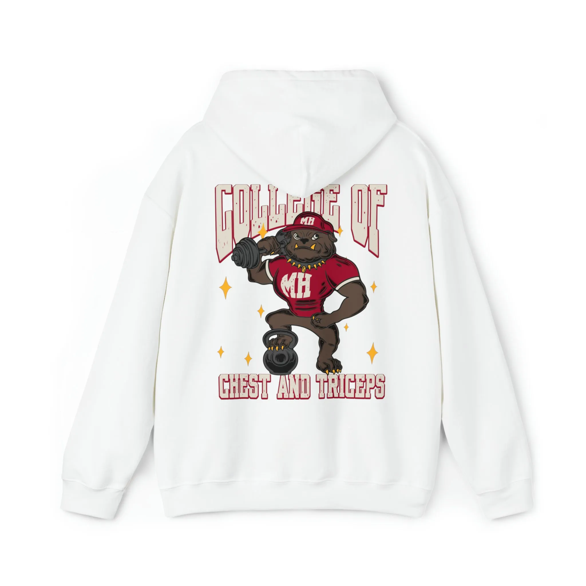 COLLEGE OF CHEST AND TRICEPS- HOODIE