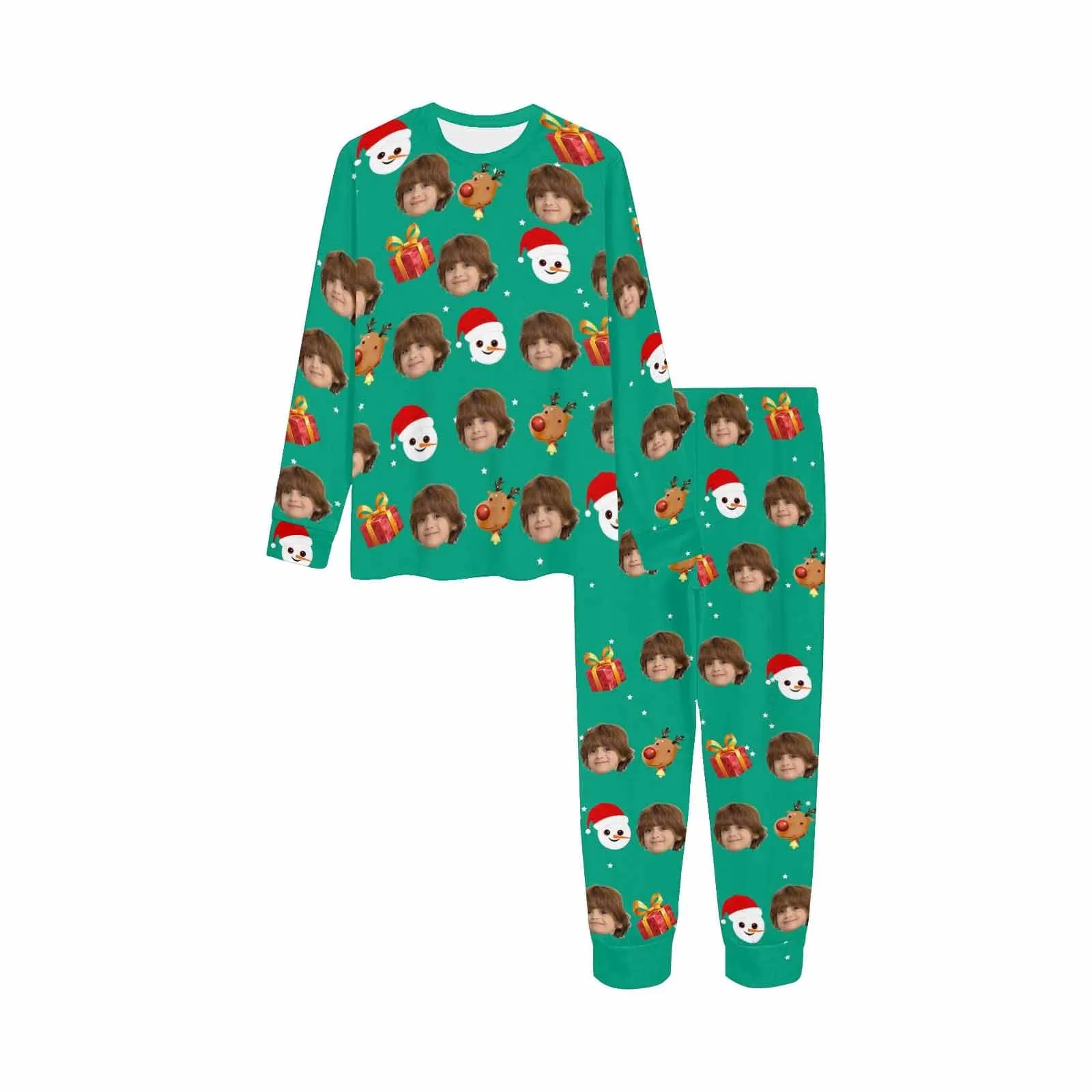 Custom Photo Christmas Gift Pajamas Personalized Family Matching and Pet Hoodie Set Christmas Matching Sleepwear