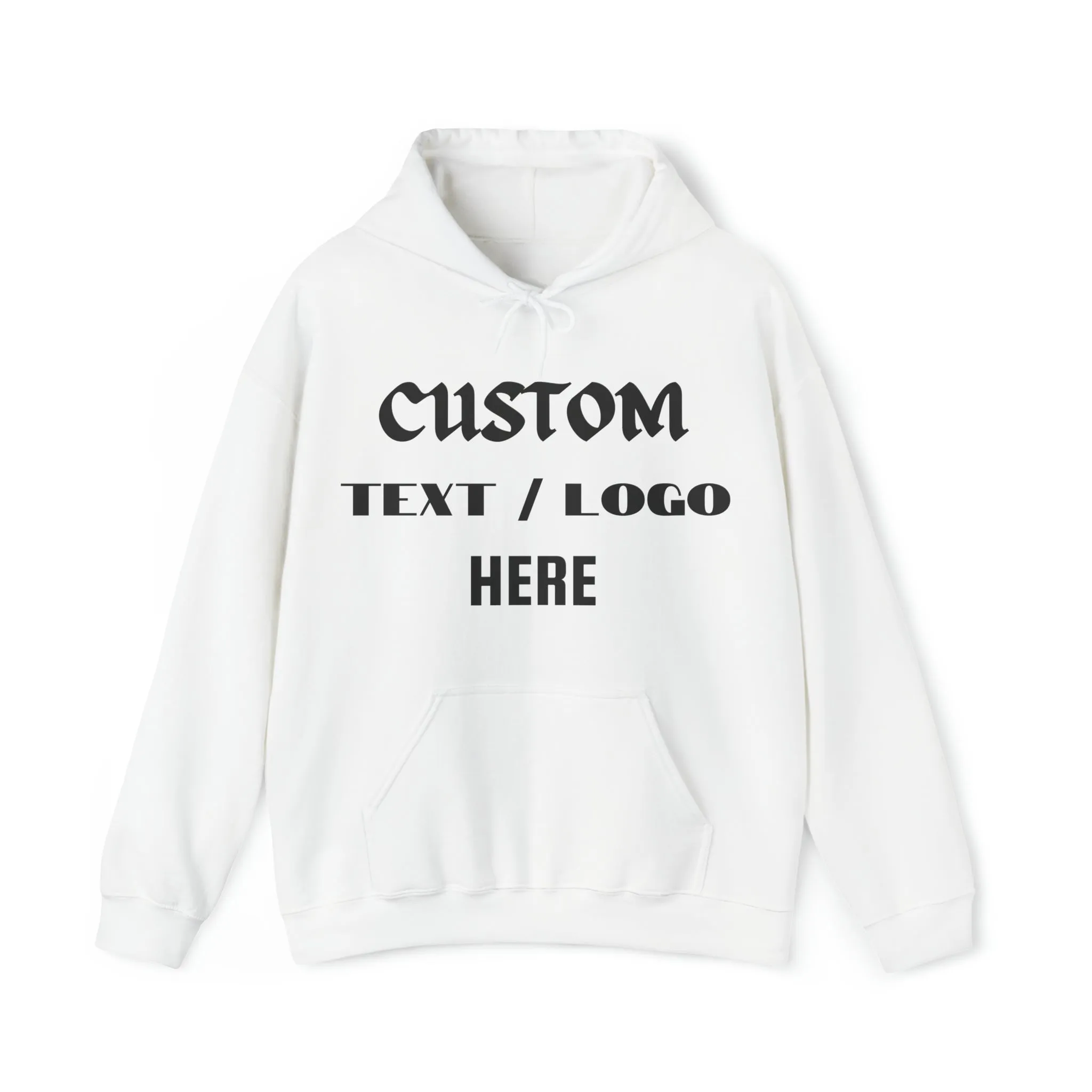 Custom Text Hoodie, Personalized Text Hoodie, Your Design, Your Photo Hoodie, Personalized Gift, Add Your Own Text, Custom Logo Hoodie - Unisex Heavy Blend Hooded Sweatshirt