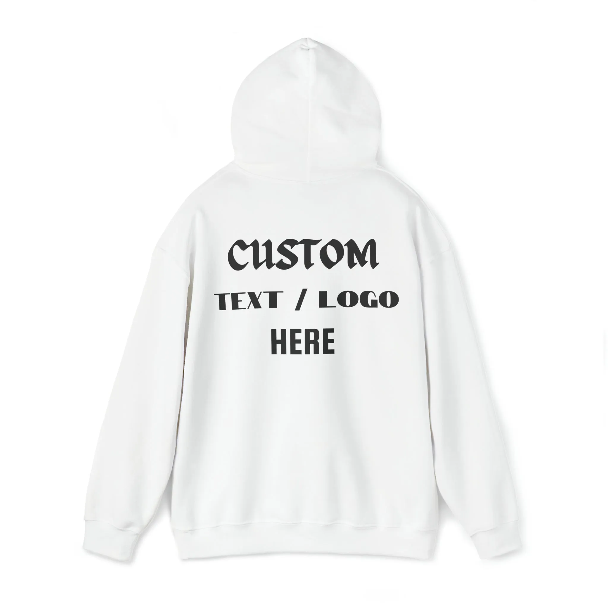 Custom Text Hoodie, Personalized Text Hoodie, Your Design, Your Photo Hoodie, Personalized Gift, Add Your Own Text, Custom Logo Hoodie - Unisex Heavy Blend Hooded Sweatshirt