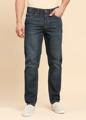 Dark Blue Premium Five Pocket Slim Fit Jeans