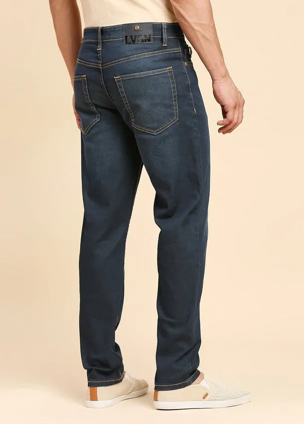 Dark Blue Premium Five Pocket Slim Fit Jeans