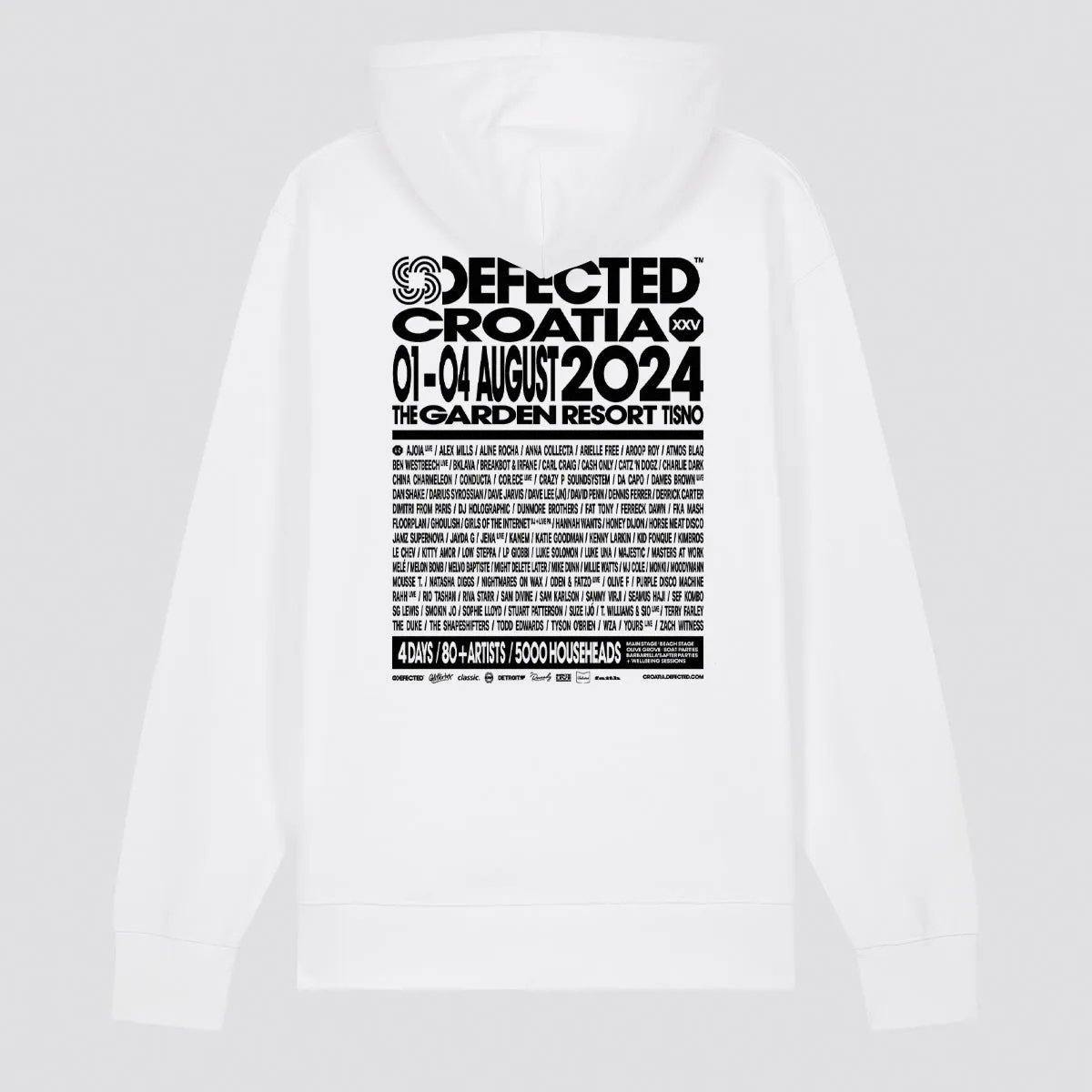 Defected Croatia 2024 Line Up Hoodie