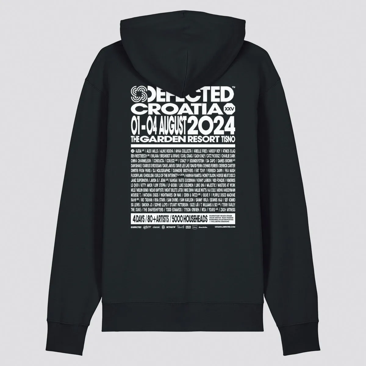 Defected Croatia 2024 Line Up Hoodie