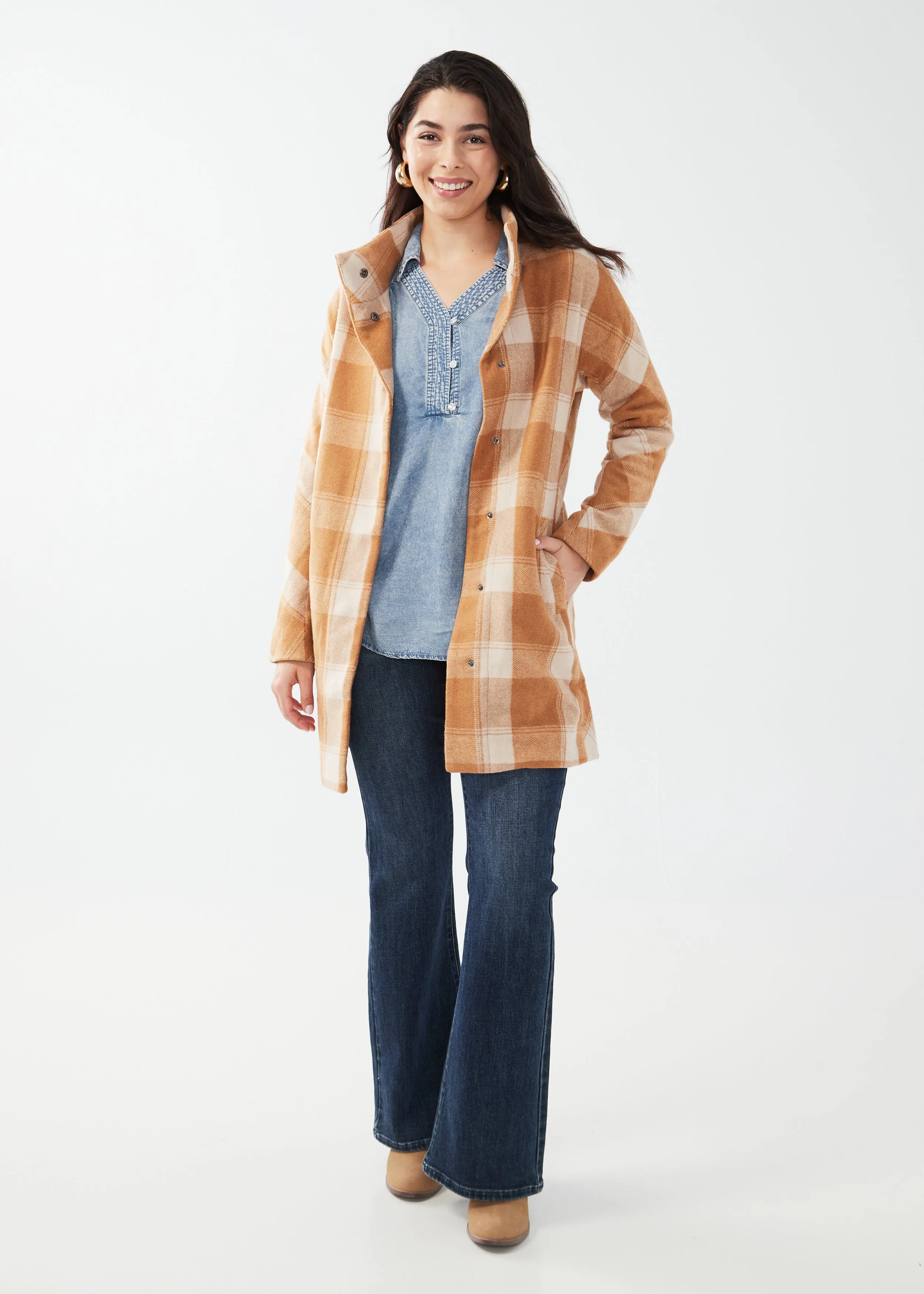 FDJ coat 1430145, plaid cocoon SALE S, XXL