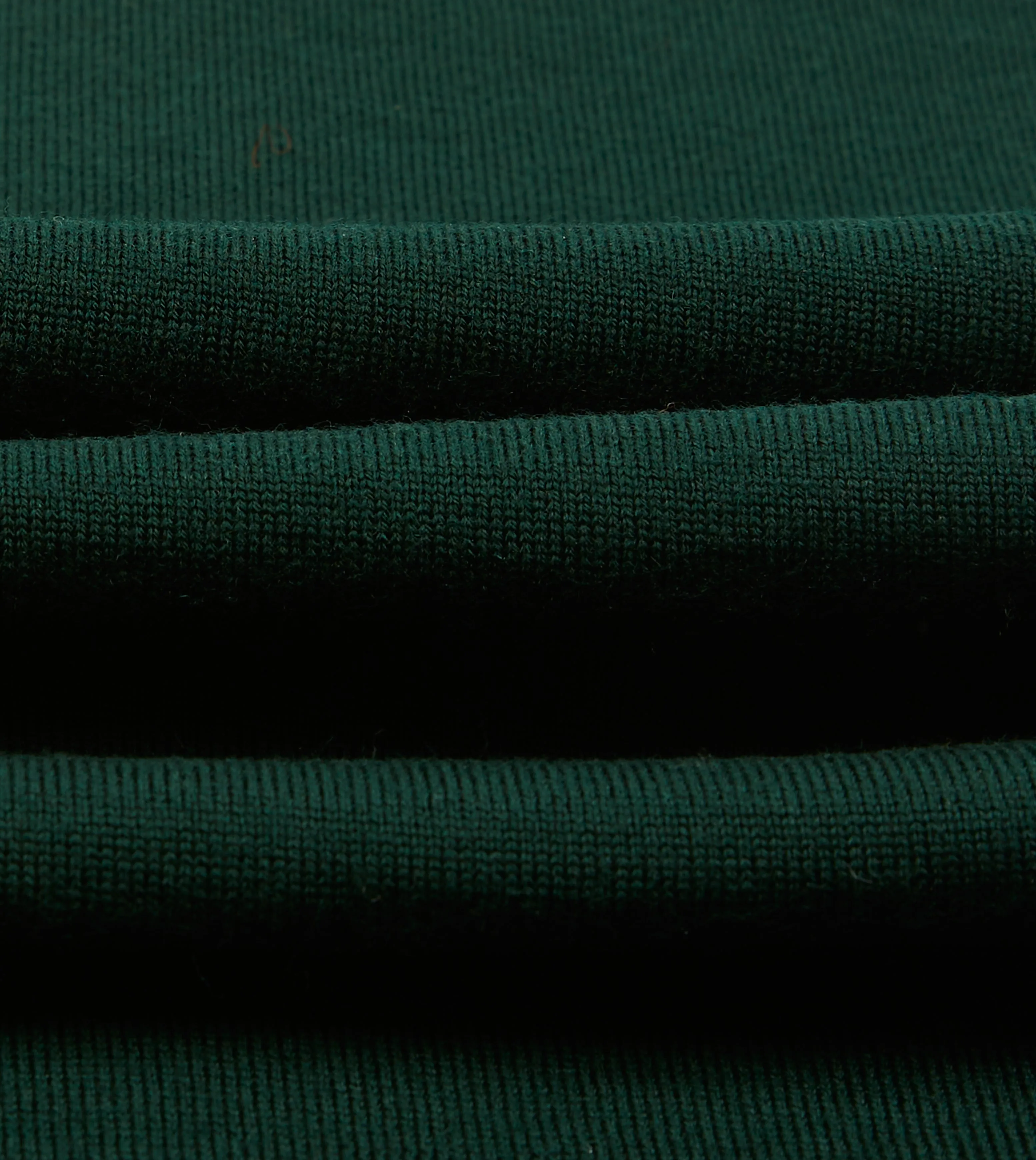 Mens Green Merino Wool Knitted Rugby Shirt - Stylish, Comfortable & Warm