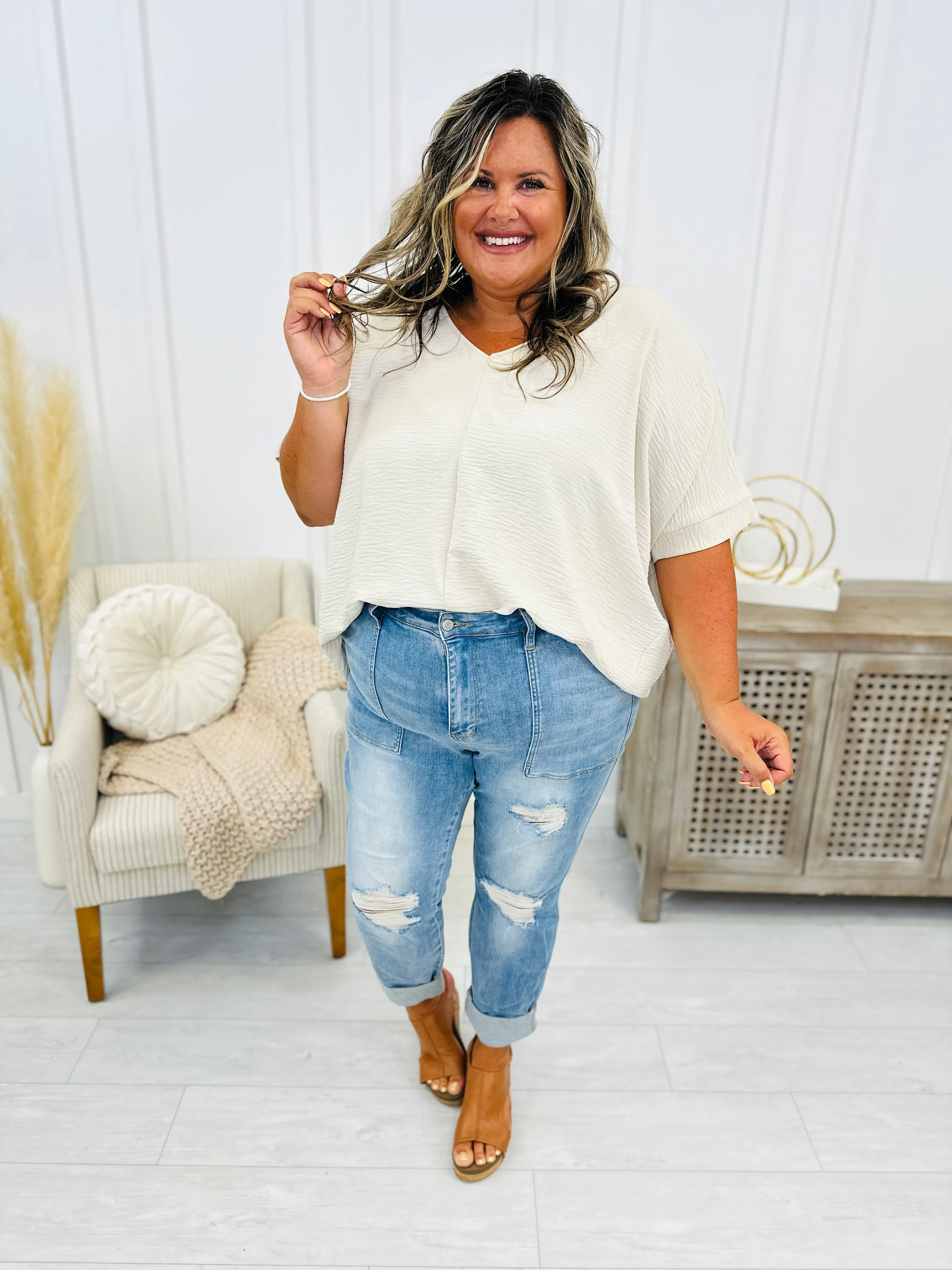 Judy Blue Be My Boyfriend Boyfriend Jeans in Reg/Curvy