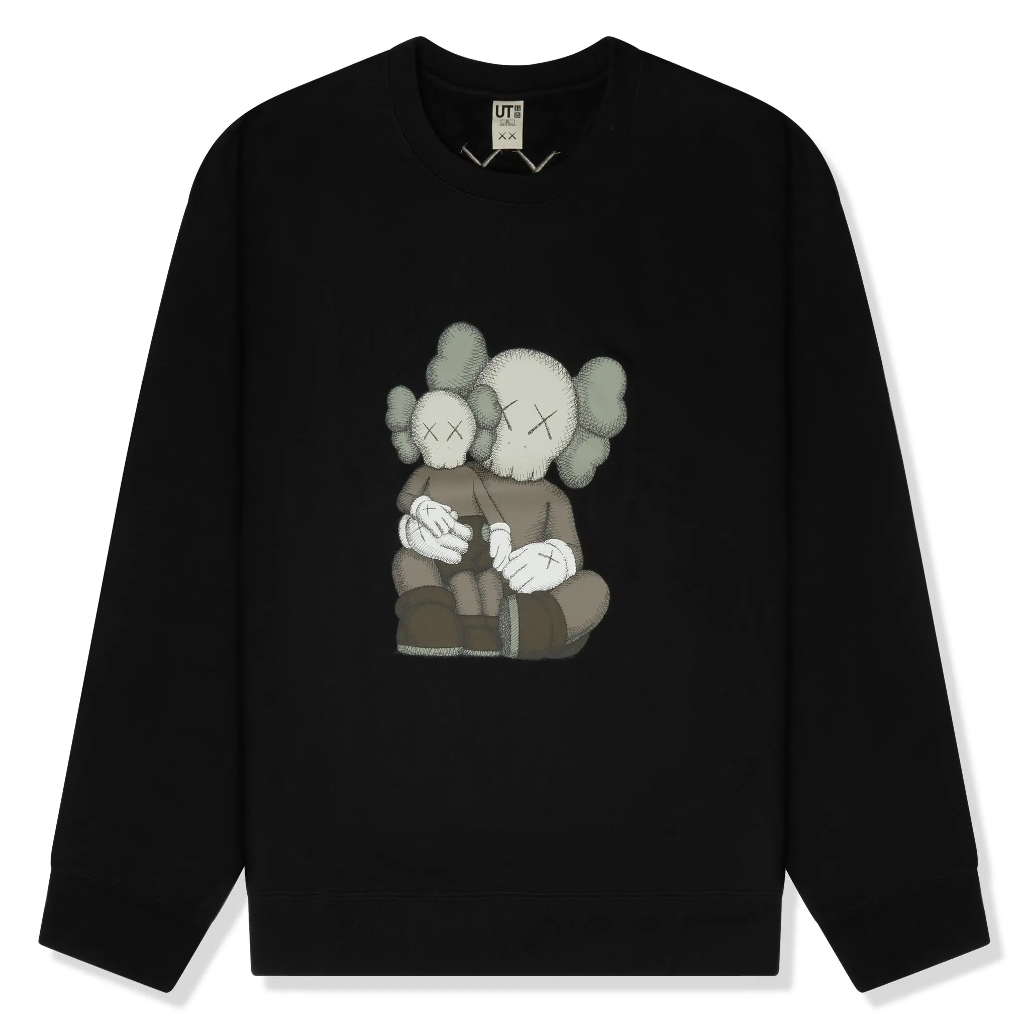 Limited Edition Kaws x Uniqlo Graphic Black Sweatshirt - Trendy Urban Unisex Fashion