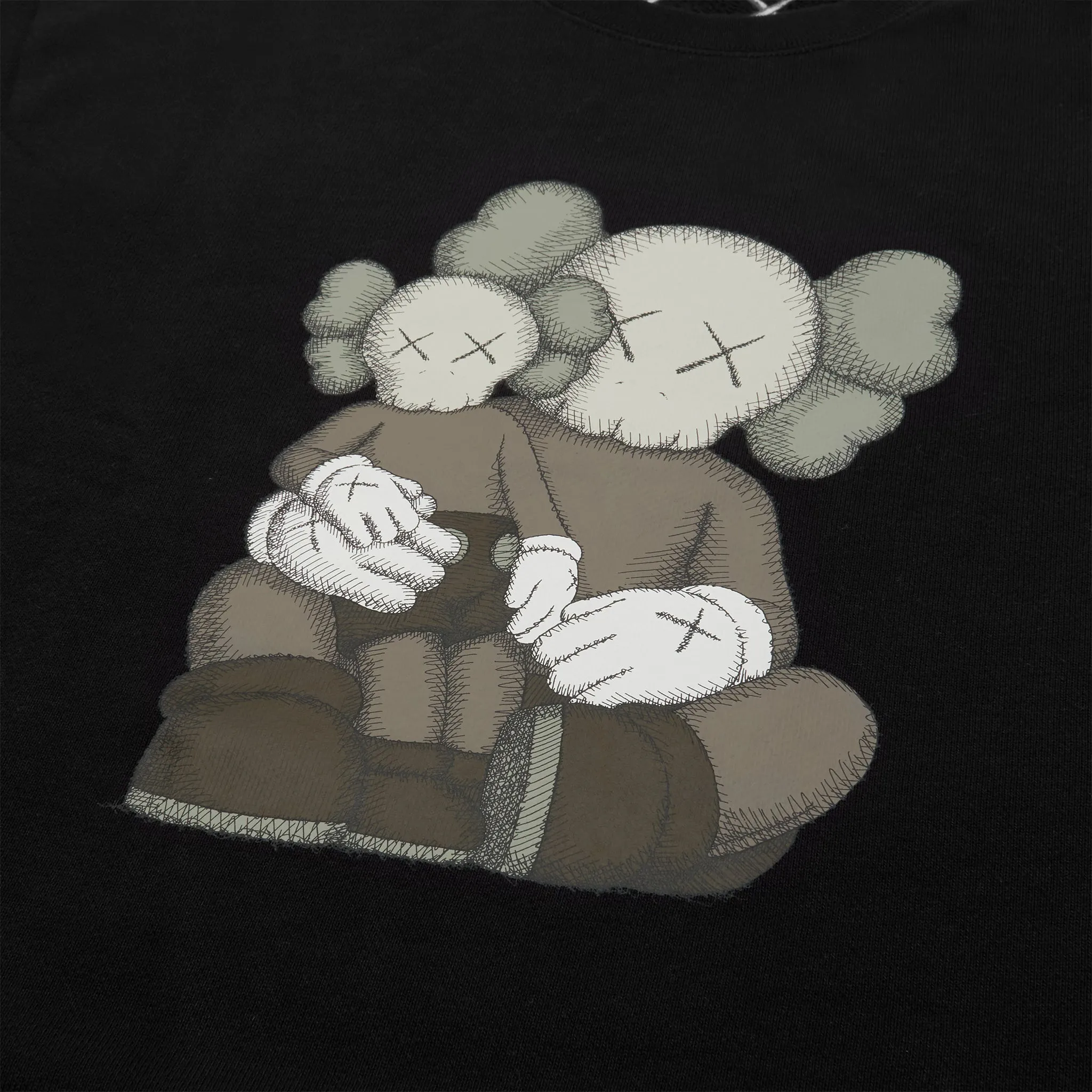 Limited Edition Kaws x Uniqlo Graphic Black Sweatshirt - Trendy Urban Unisex Fashion