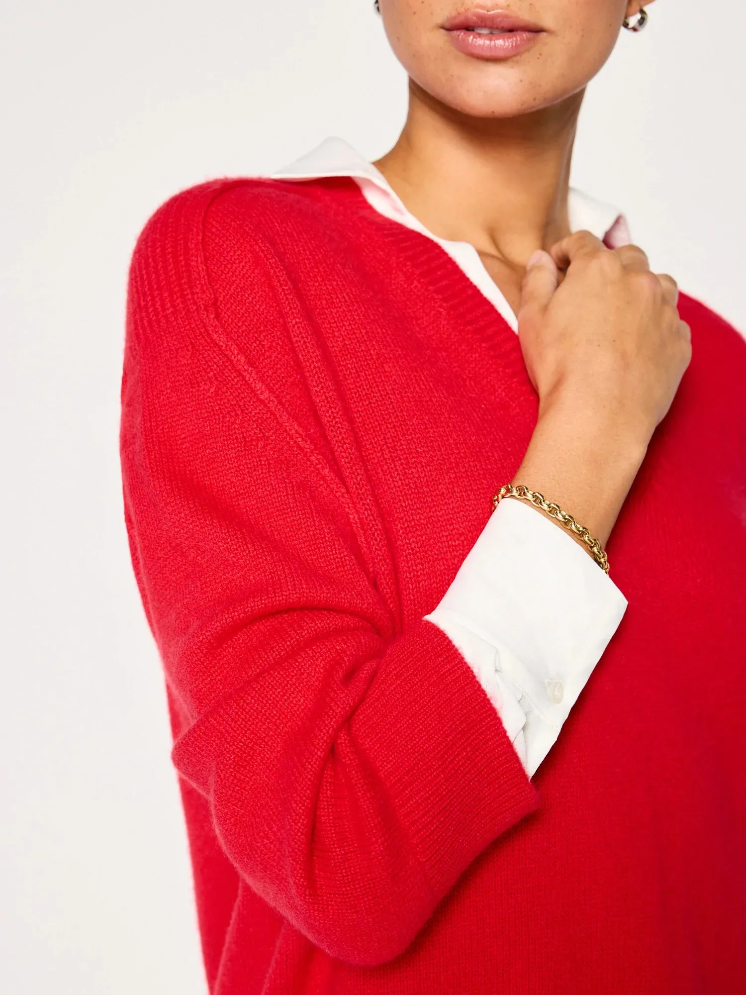 BROCHU WALKER Looker Layered V-Neck Sweater