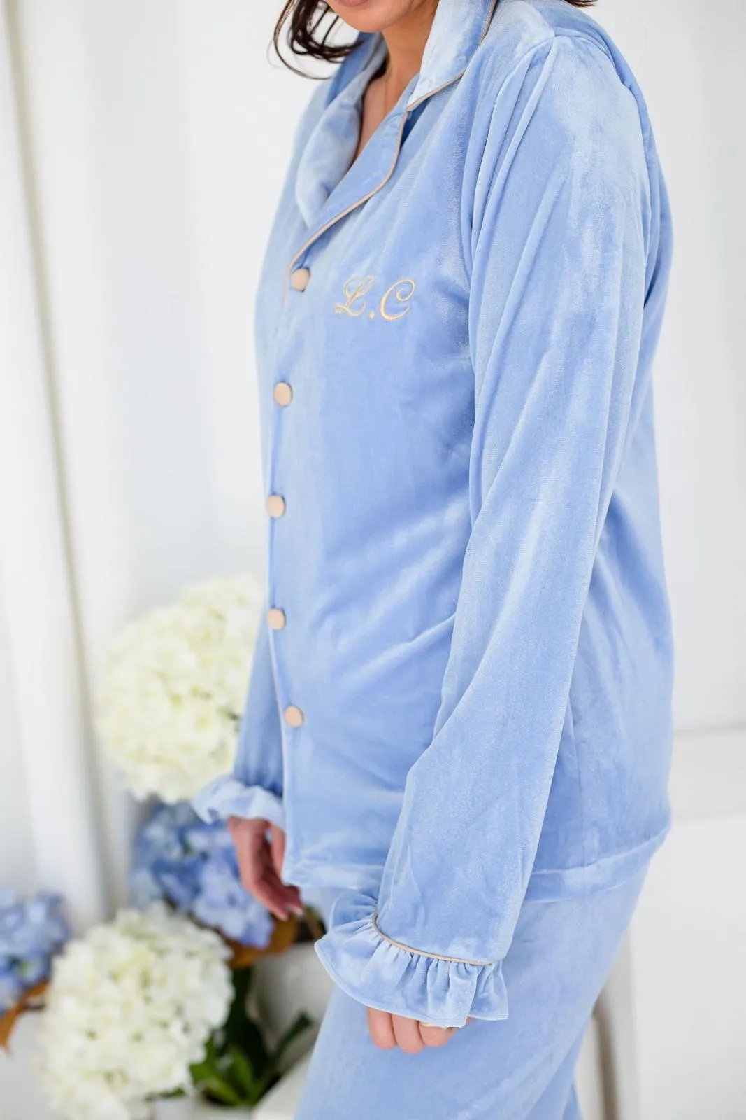 Ladies Blue Luxe Pyjamas