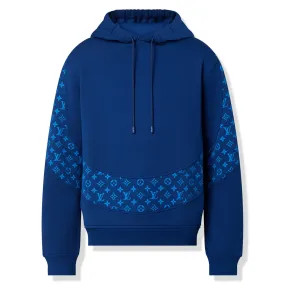 Louis Vuitton LV Monogram Circle Cut Blue Hoodie