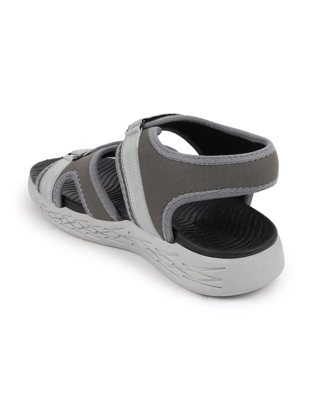 Men Grey Outdoor Sports Phylon Sole Flexi Sandals & Floaters