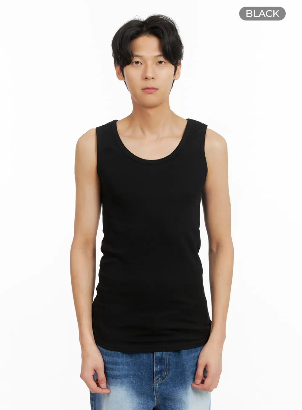 Men's Basic U Neck Tank Top IA402