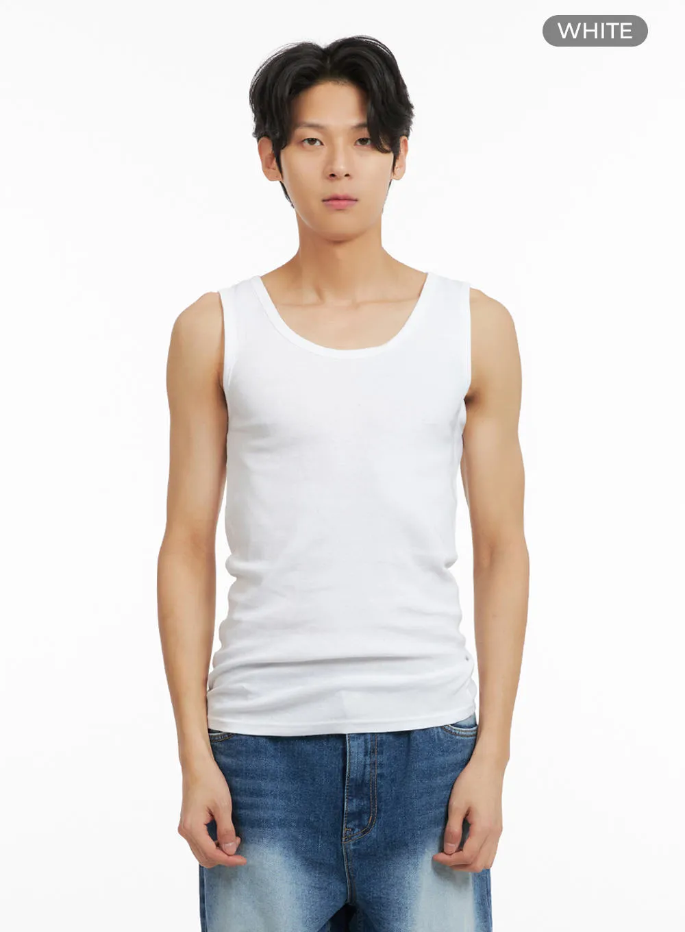 Men's Basic U Neck Tank Top IA402