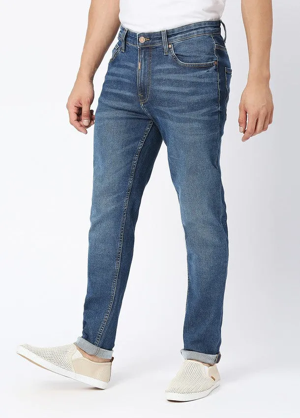 Mid Blue Cruz Skinny Fit Basic Jeans