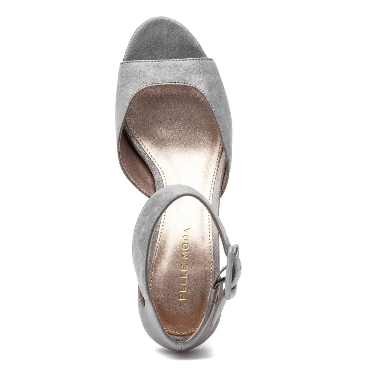 Pelle Moda Womens Berlin Pewter Metallic Dress Sandals - Stylish and Comfortable Footwear for Any Occasion