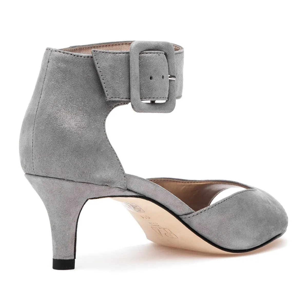 Pelle Moda Womens Berlin Pewter Metallic Dress Sandals - Stylish and Comfortable Footwear for Any Occasion